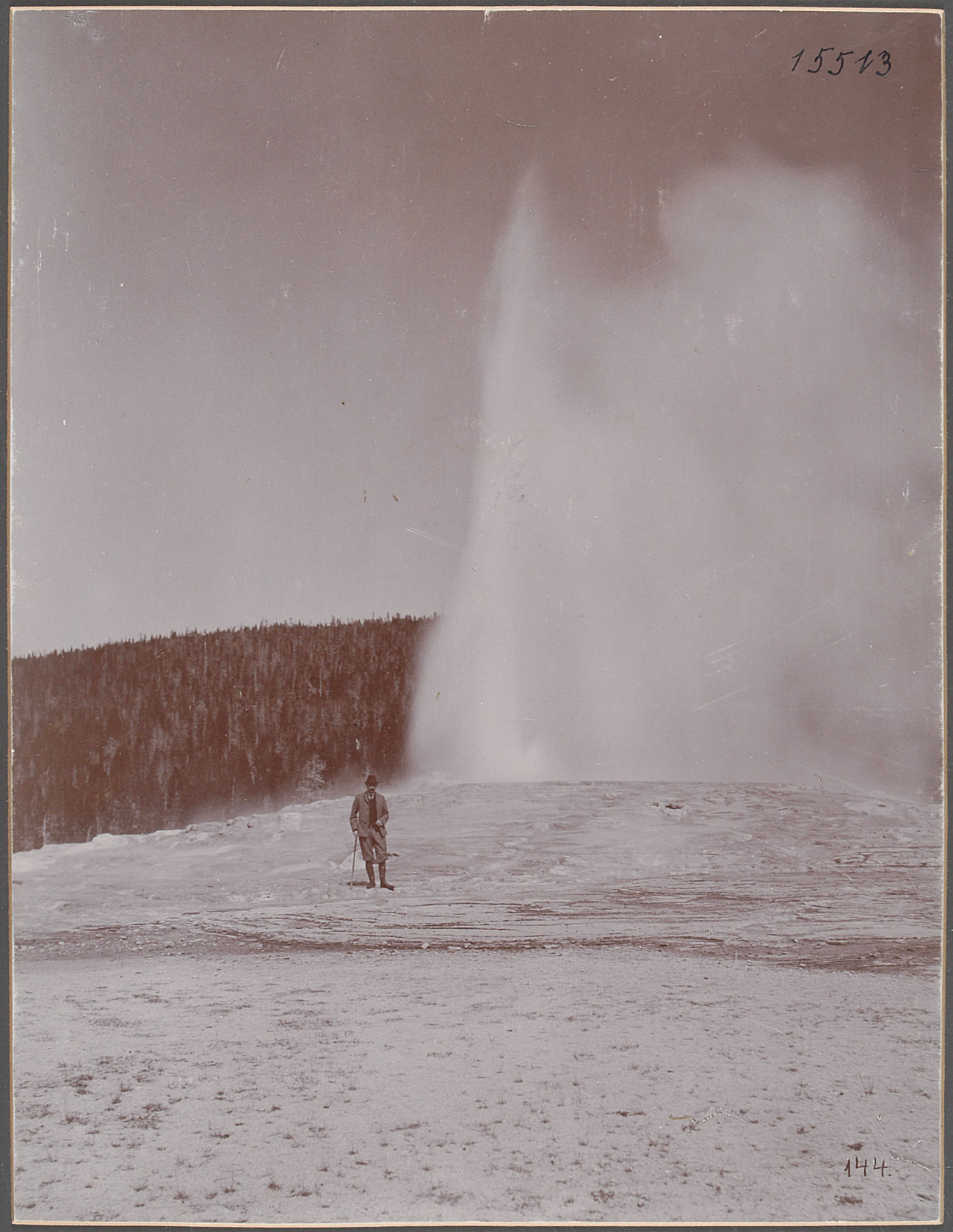 Yellowstone Park, "Beim Old Faithful". 23.IX.1893 von Eduard Hodek jun.
