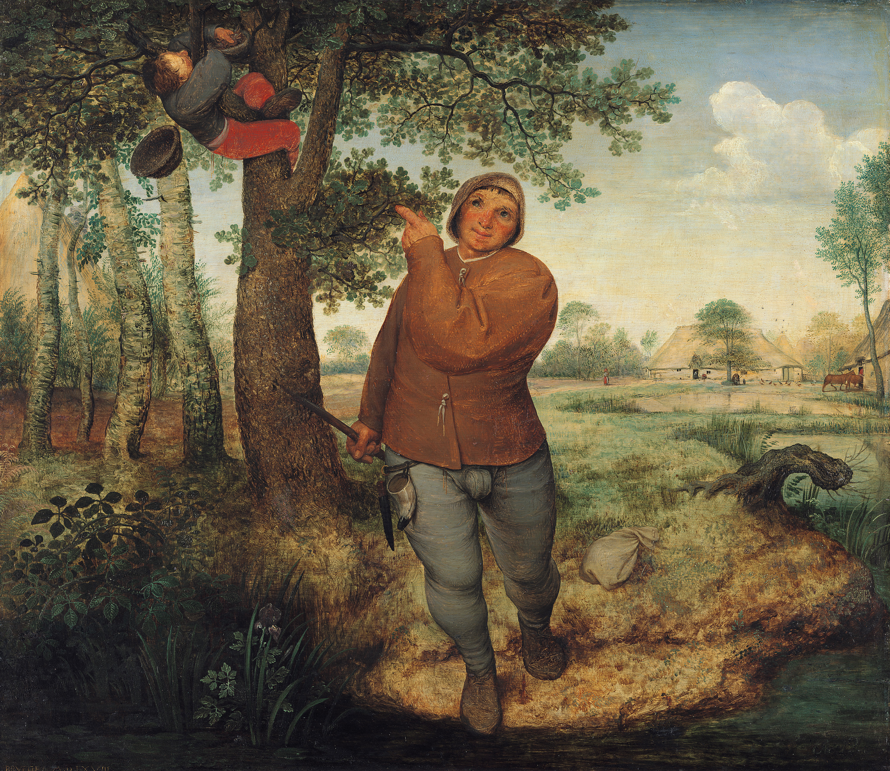Farmer and bird thief