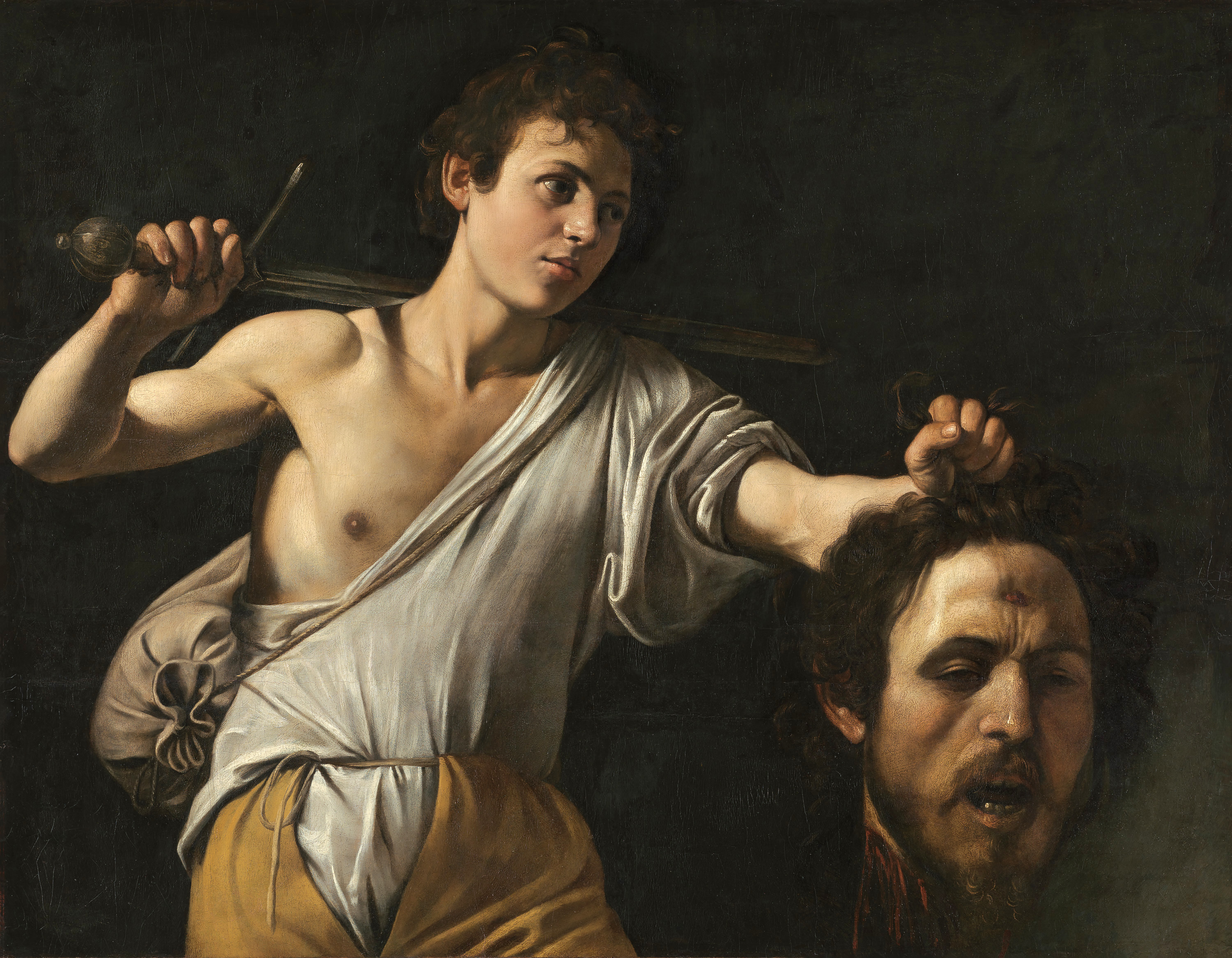 David mit dem Haupt des Goliath von Michelangelo Merisi, gen. Caravaggio
