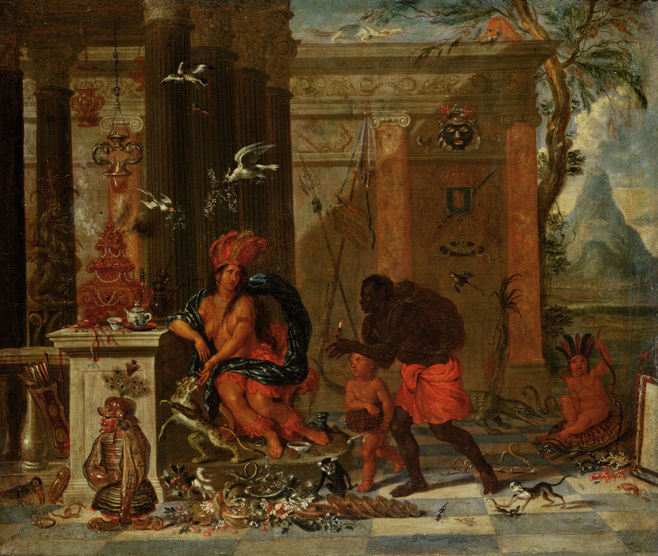 Amerika, Ferdinand van Kessel, 1691