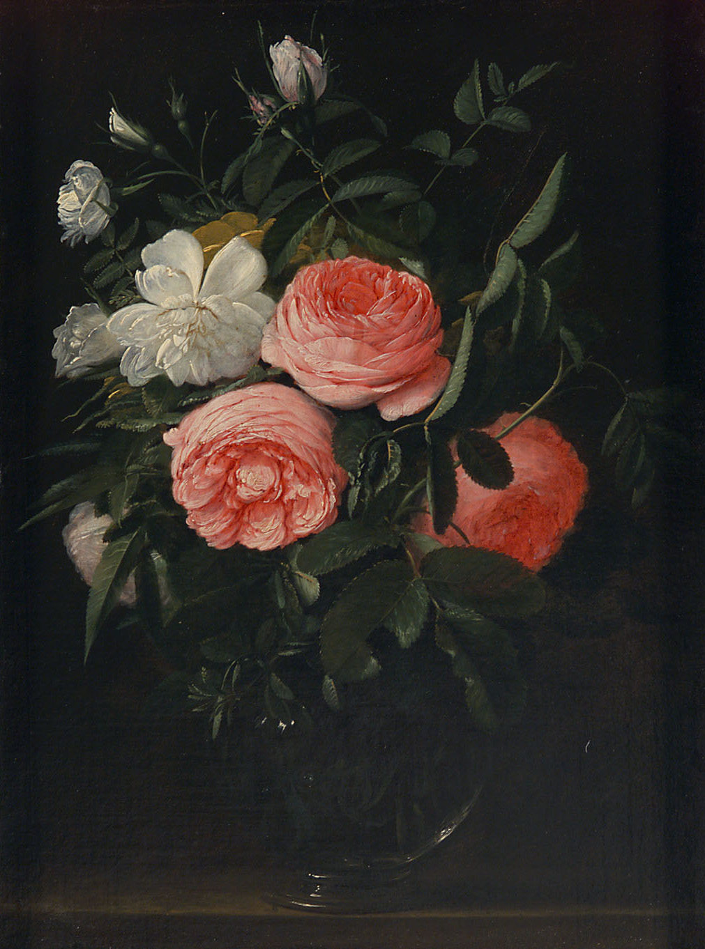 Glas mit Rosen, Jan Anton van der Baren, 1657-1686