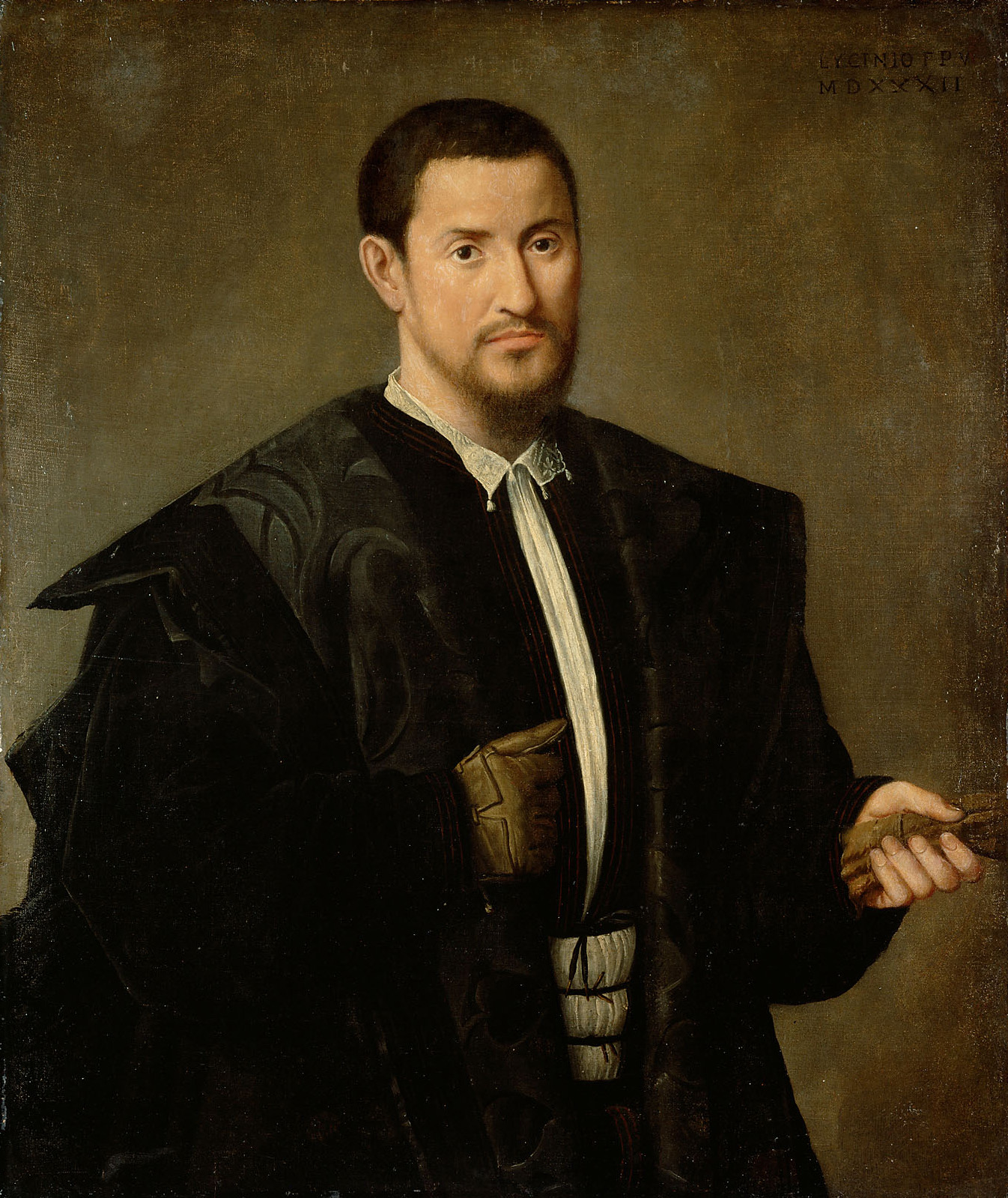 Bildnis eines barhäuptigen Mannes, Bernardino Licinio, 1532