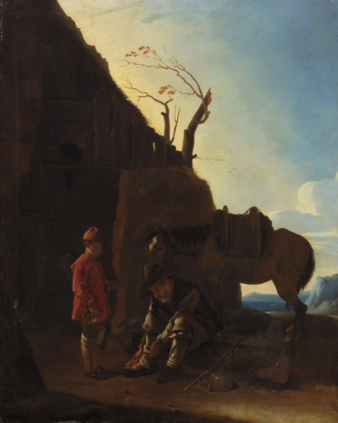 Der böse Fuß, Johannes Lingelbach, 1650-1660