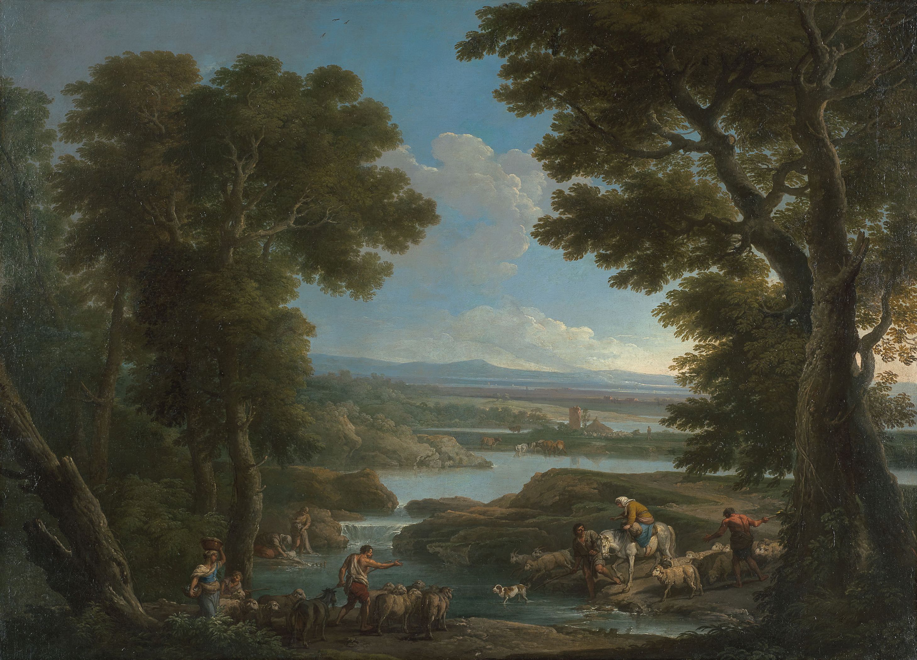 Landschaft mit Herde, Andrea Locatelli, 1700-1741