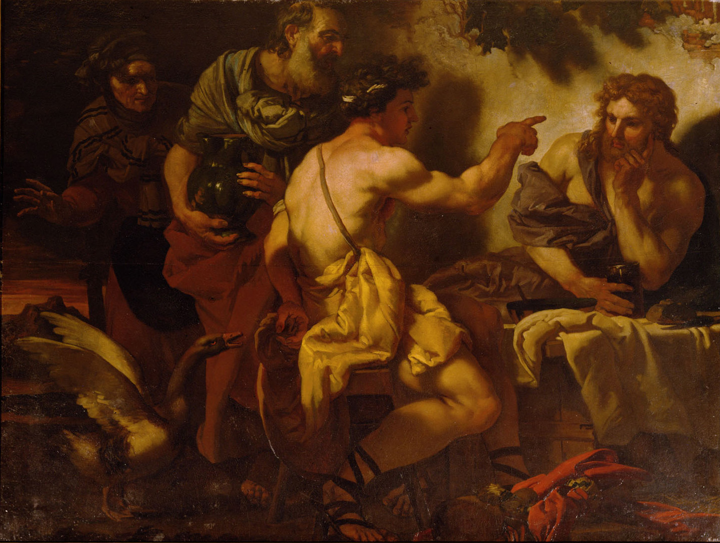 Jupiter und Merkur bei Philemon und Baucis, Johann Carl Loth, 1659-1662