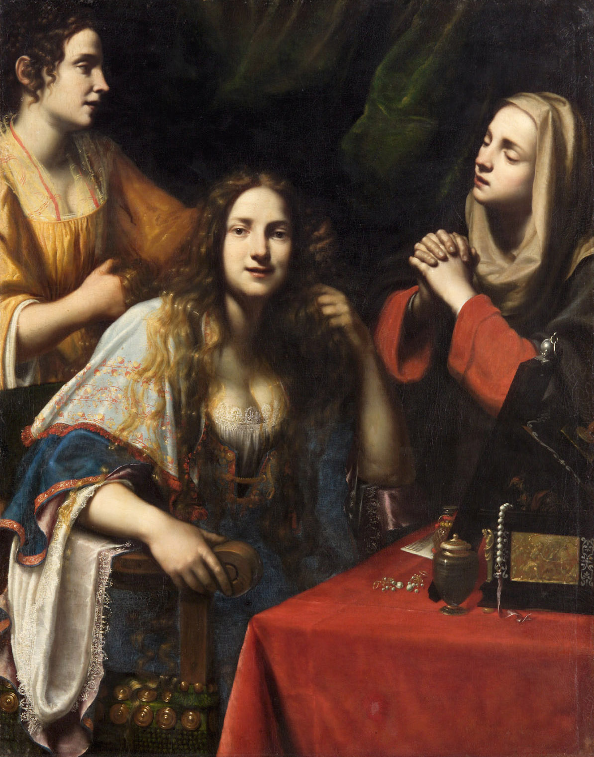 Martha tadelt ihre eitle Schwester Maria Magdalena, Francesco Lupicini, 1625-1630