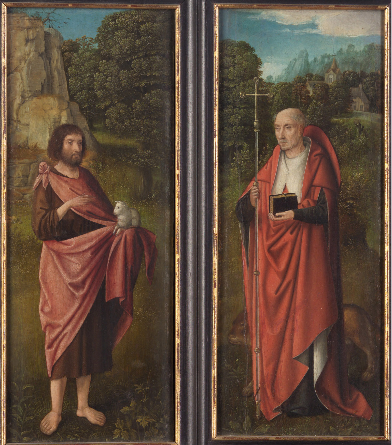 Hl. Johannes d. Täufer und Hl. Hieronymus, Meister von Hoogstraeten, 1500-1510