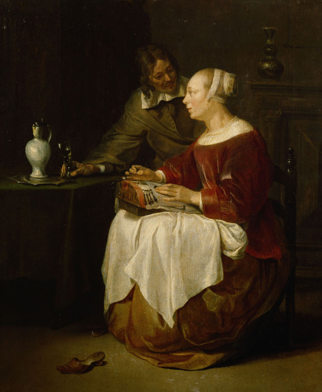 Spitzenklöpplerin, Gabriel Metsu, 1650-1700