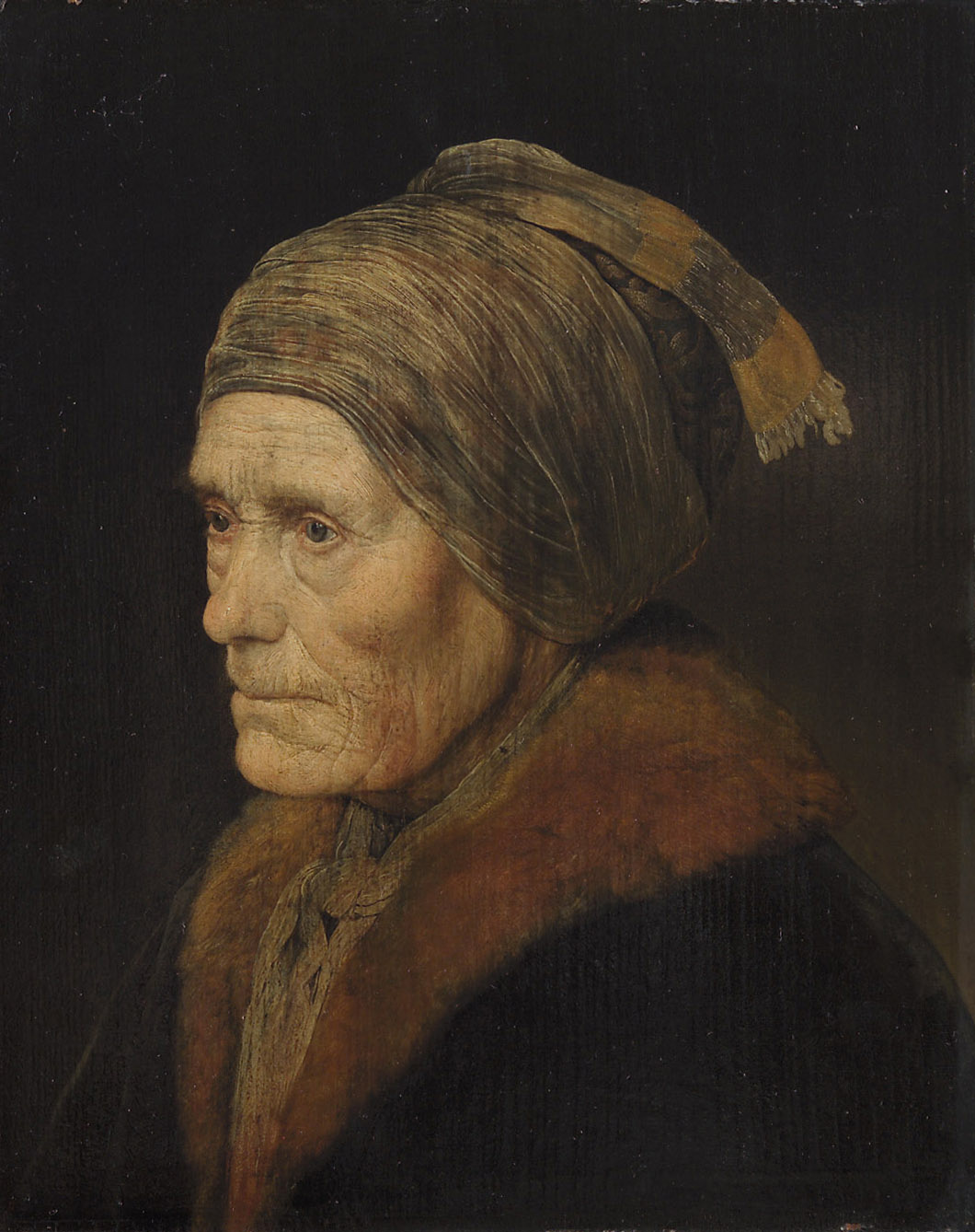 Bildnis einer alten Frau, Monogrammist I. S., 1651