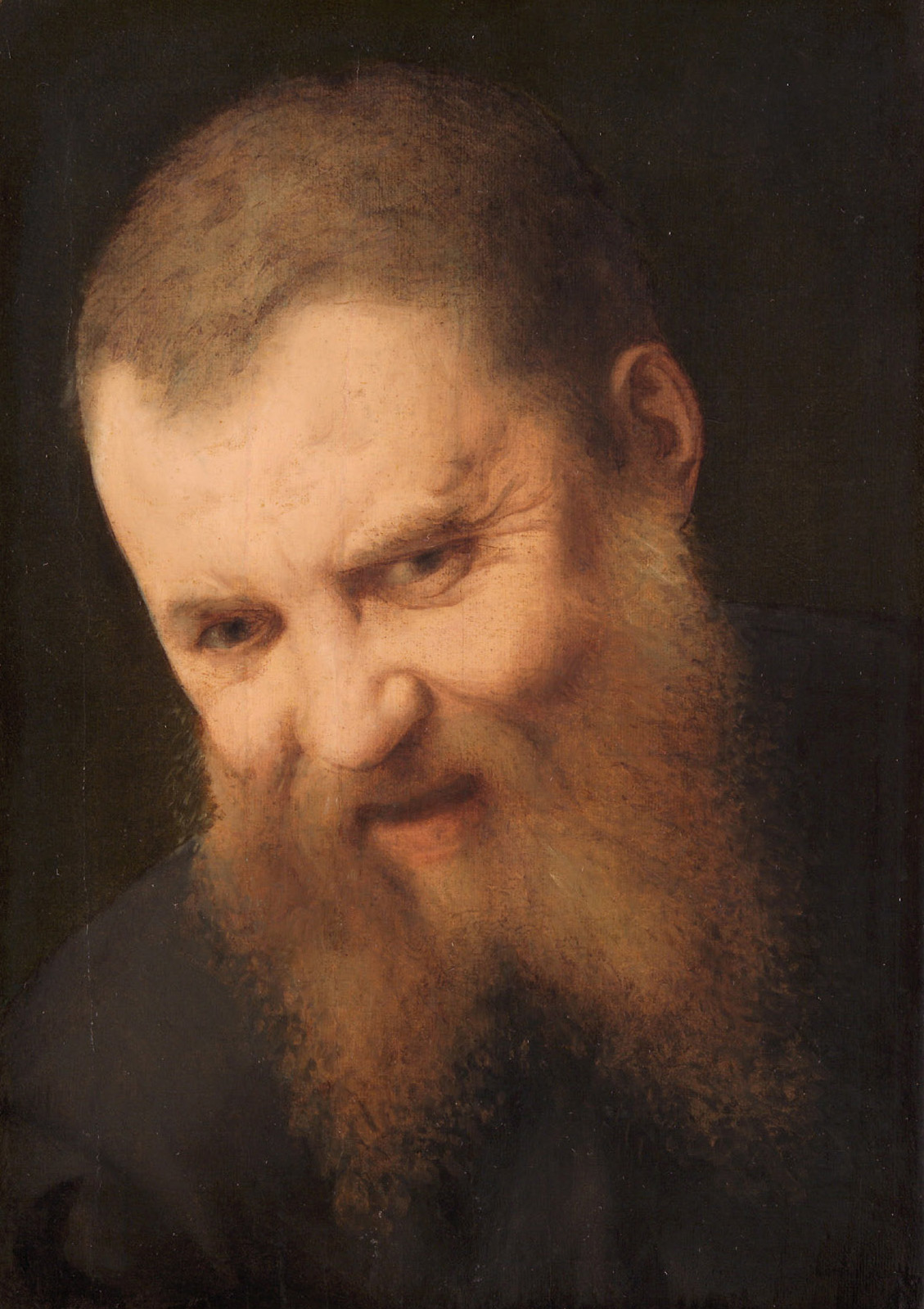 Bildnis eines lachenden rotblonden, bärtigen Mannes, Niederländisch, 1580-1590
