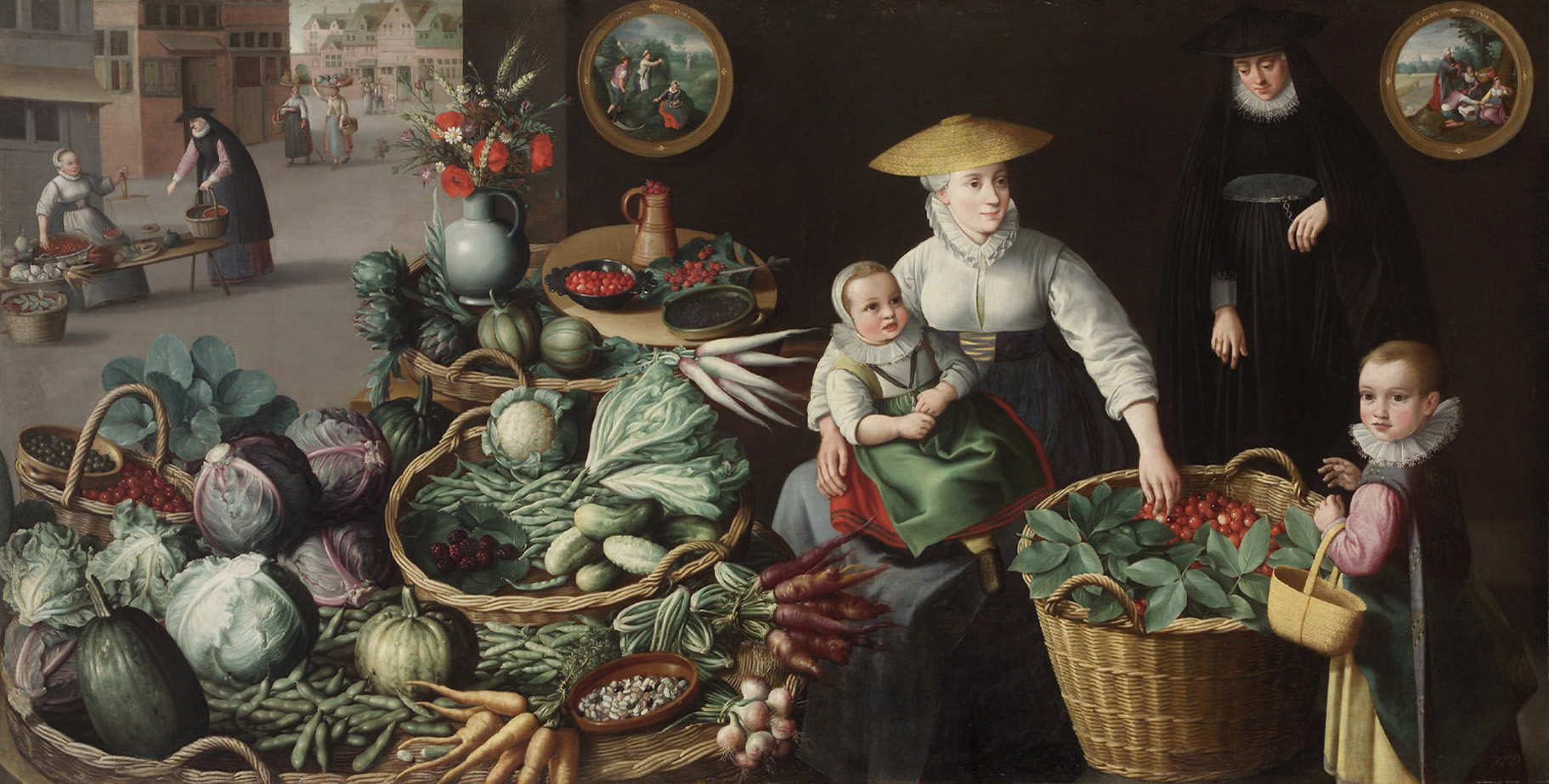 Gemüsemarkt (Juli-August), Jan Baptist Saive d. Ä., 1590