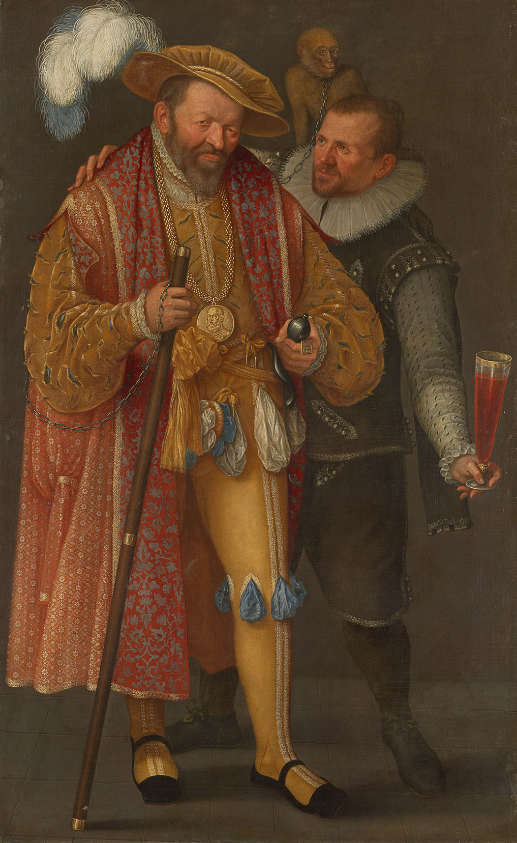 Zwei Männer, Pieter Isaacsz, 1585-1615