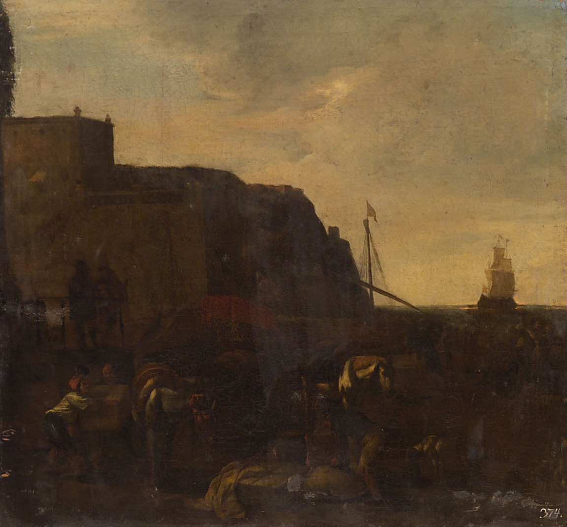 Italienischer Seehafen, Carlo Pasetti, 1650-1675
