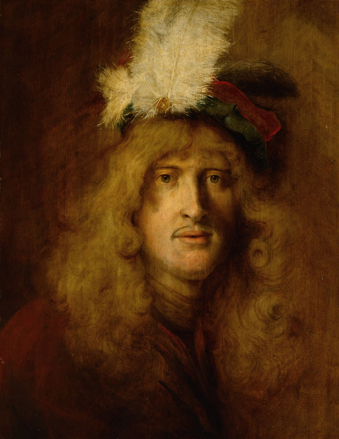 Bildnis eines jungen Mannes mit Federbarett, Christoph Paudiß, 1660-1662