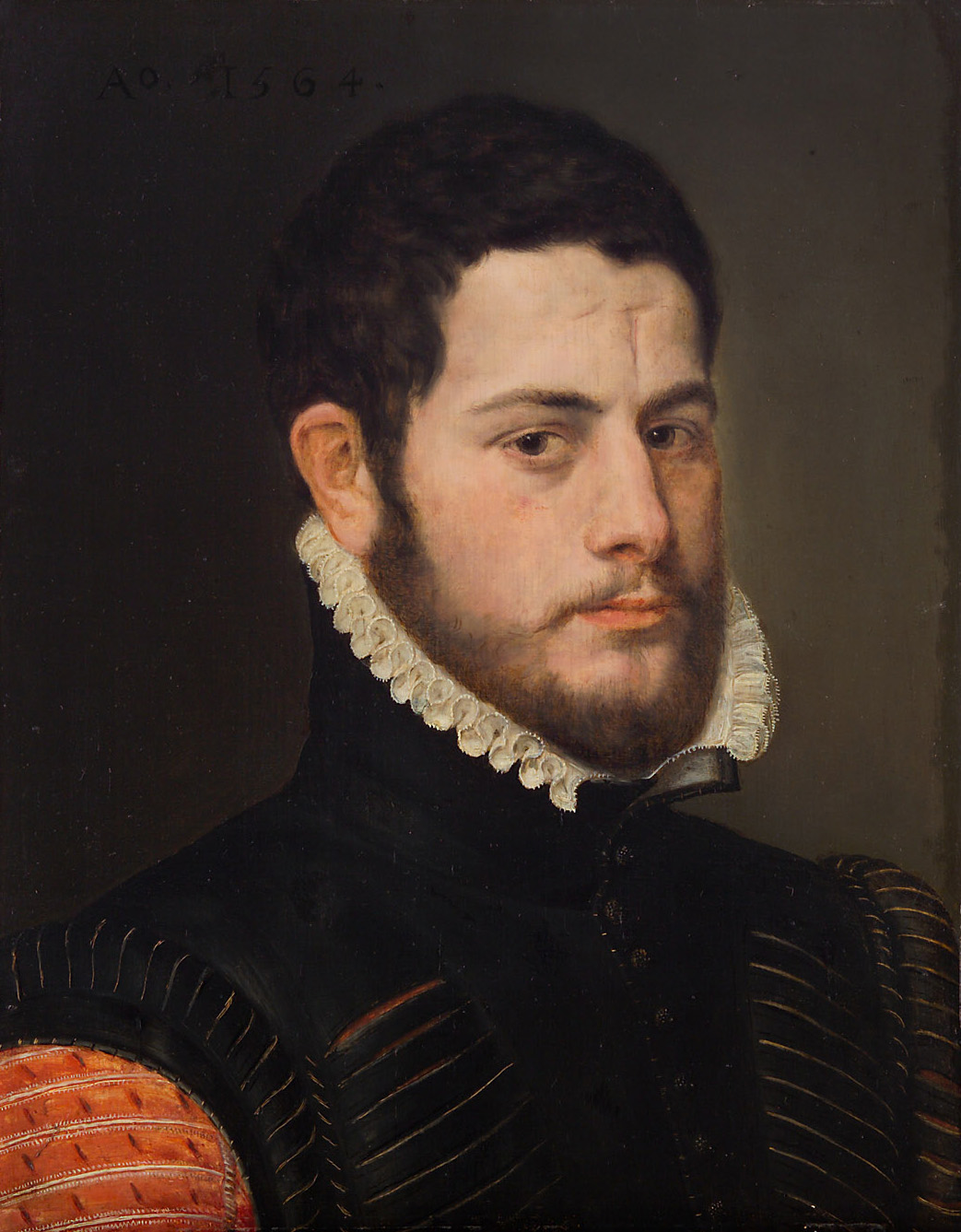 Bildnis eines Mannes mit Stirnnarbe, Frans Pourbus d. Ä., 1564