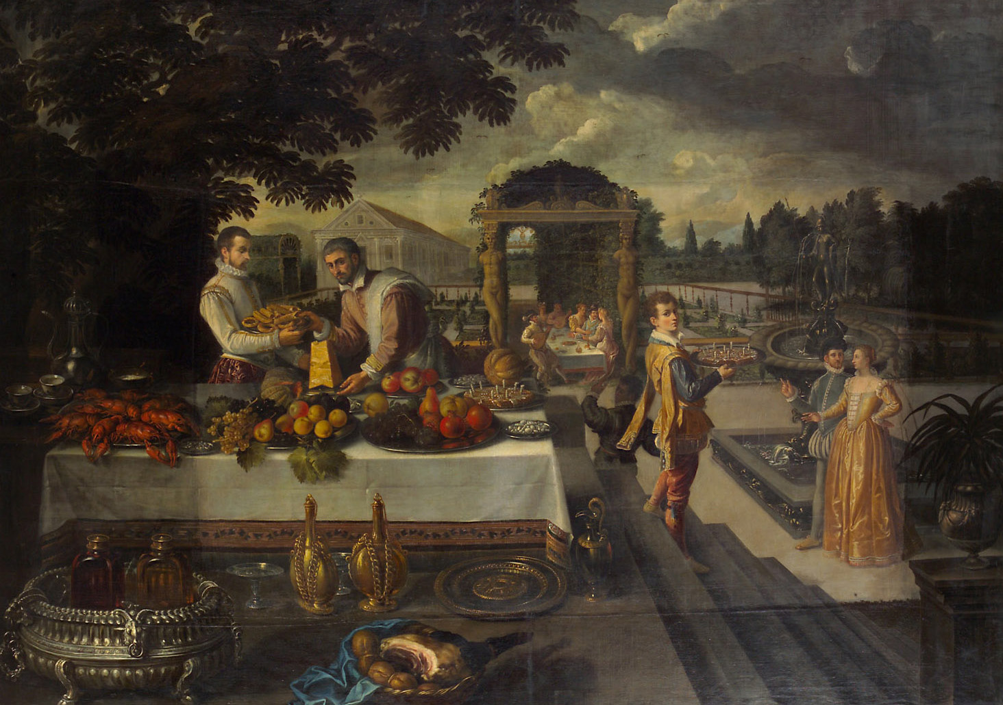 Gastmahl im Park, Lodewijk Toeput, gen. Pozzoserrato, 1585-1595