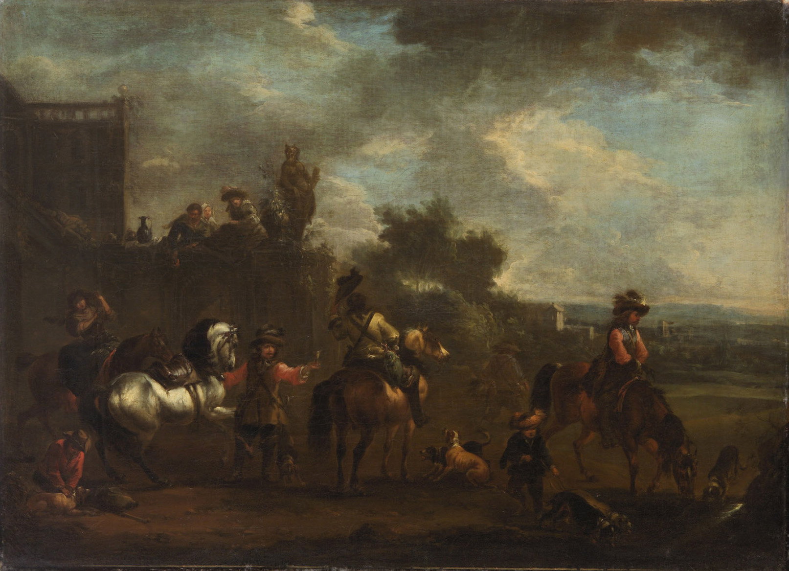 Ausritt zur Jagd, August Querfurt, 1745-1755