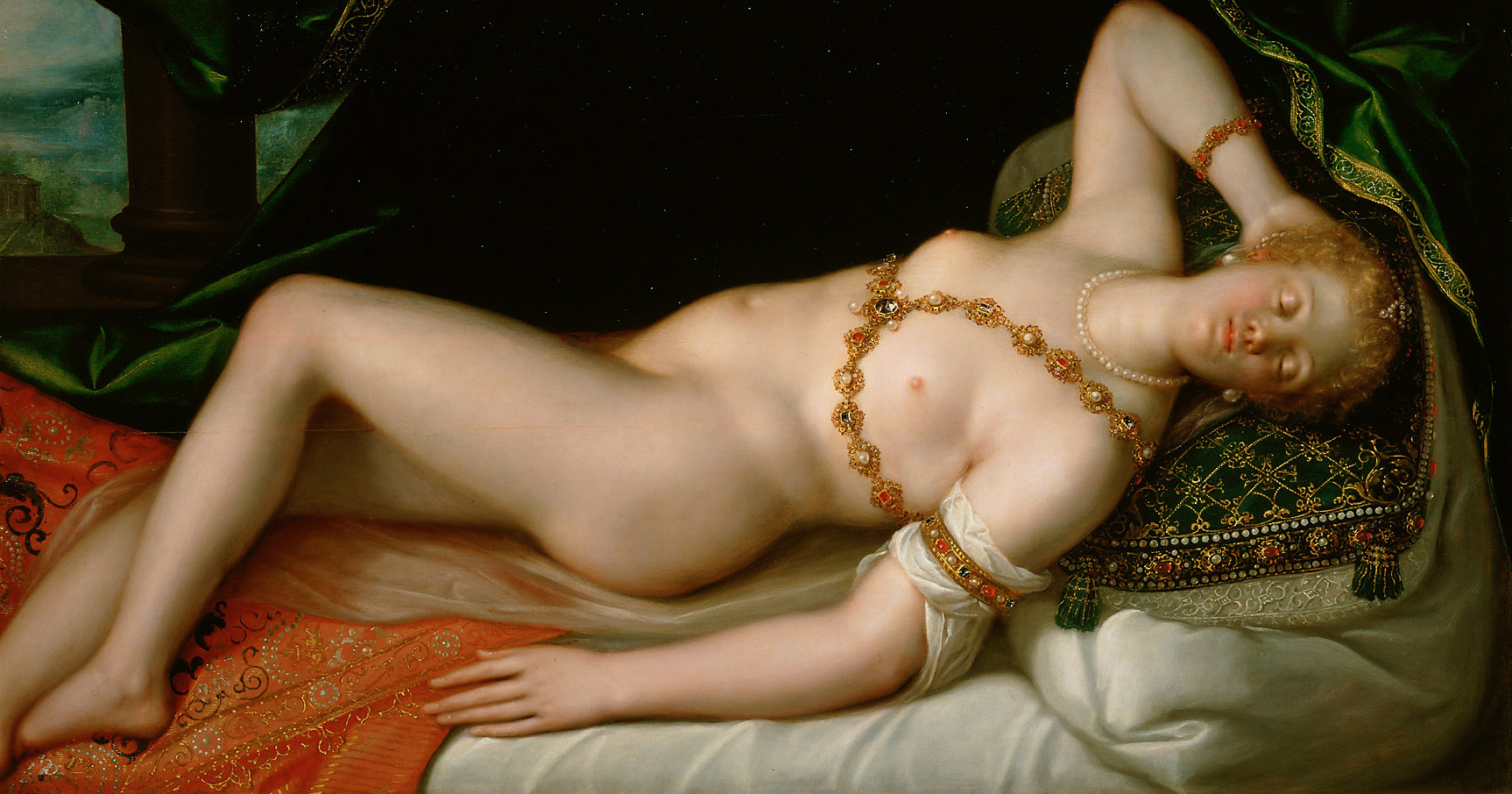 Liegende Frau ("Ruhende Venus"), Dirk de Quade van Ravesteyn, 1606-1610