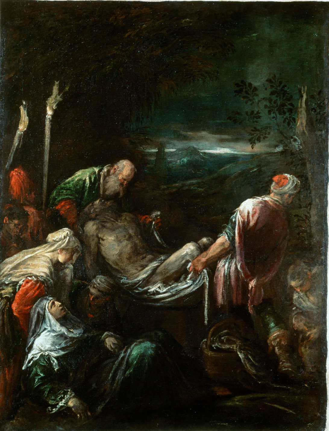 Grablegung Christi, Leandro da Ponte gen. Leandro Bassano, 1578-1580