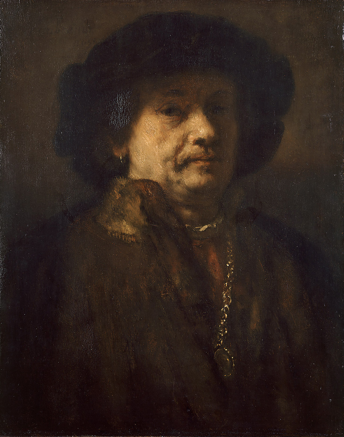 Kunsthistorisches Museum: Portrait of the Painter in a Fur Coat with ...