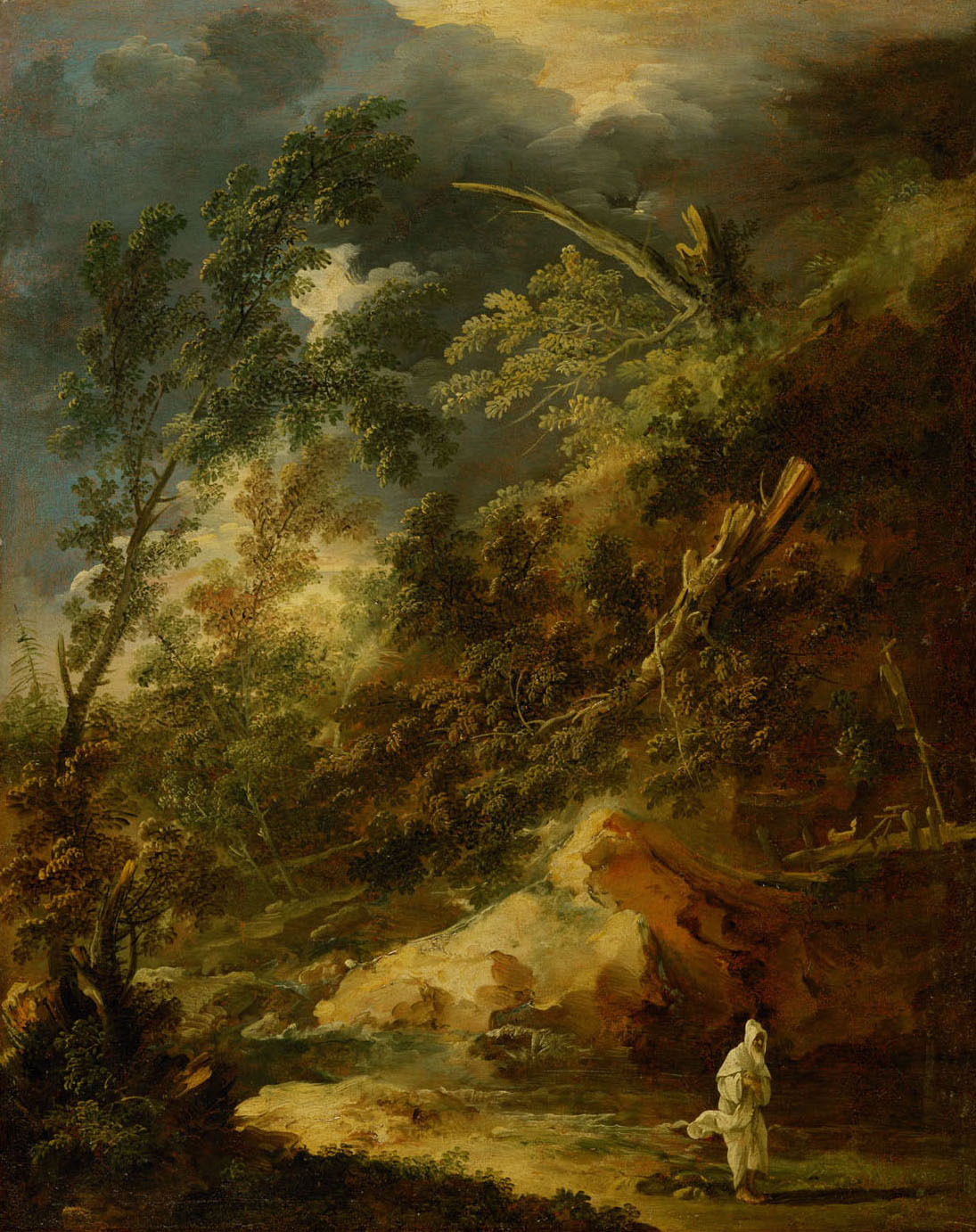 Landschaft mit einem Mönch im Wettersturm, Marco Ricci, 1680-1730