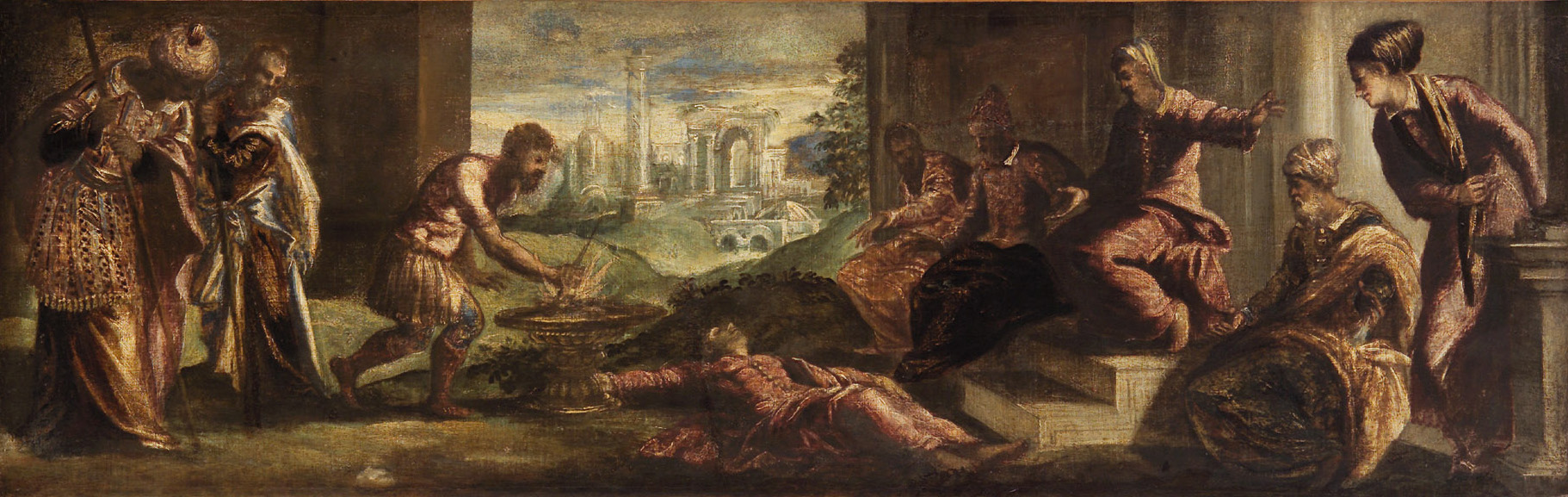 Mucius Scaevola vor Porsenna, Jacopo Robusti, gen. Tintoretto, 1543-1547