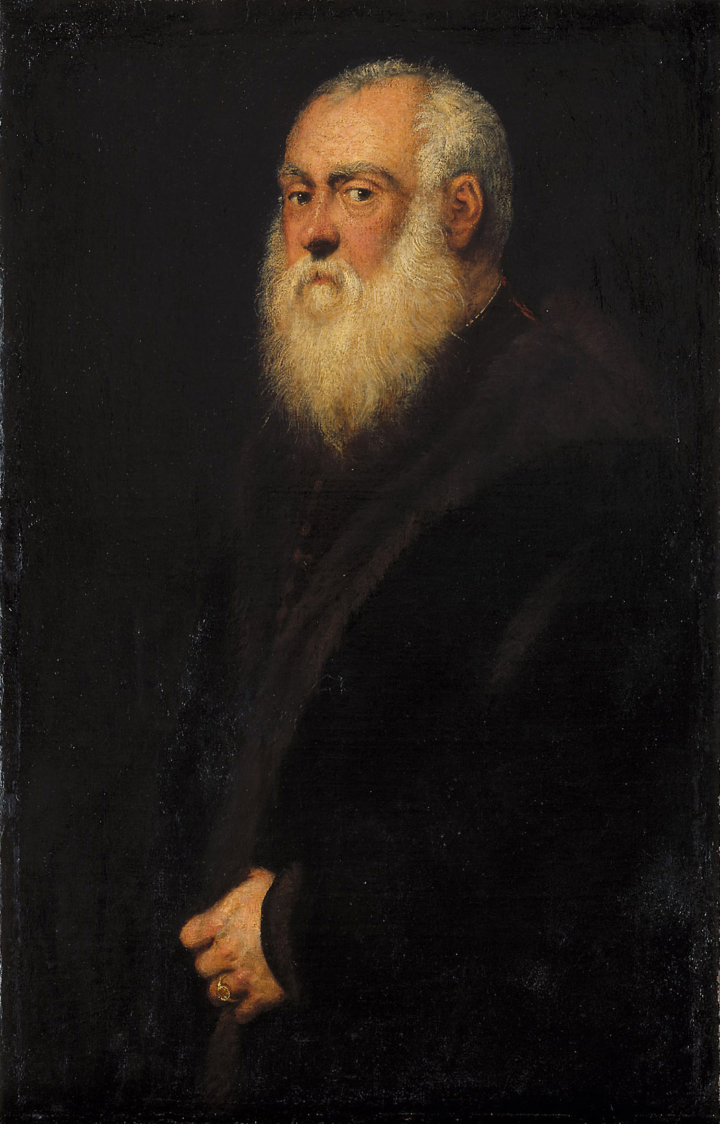 Bildnis eines weißbärtigen Mannes, Jacopo Robusti, gen. Tintoretto, 1565-1575