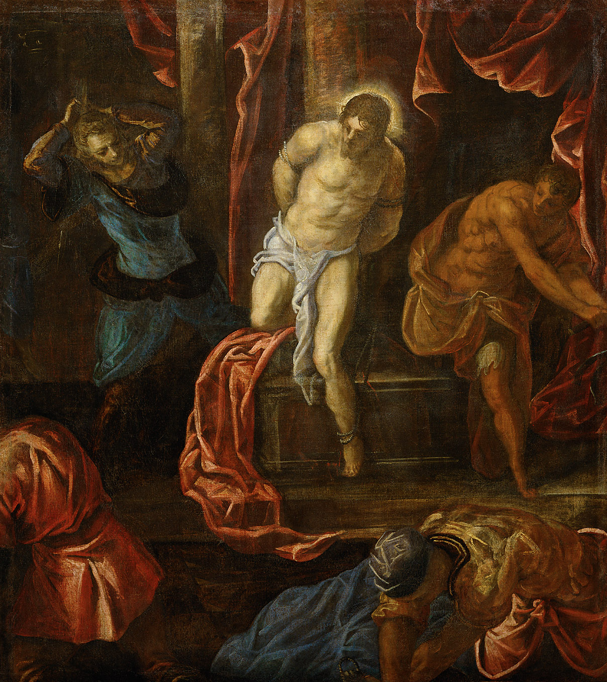 Geisselung Christi, Jacopo Robusti, gen. Tintoretto, 1585-1590