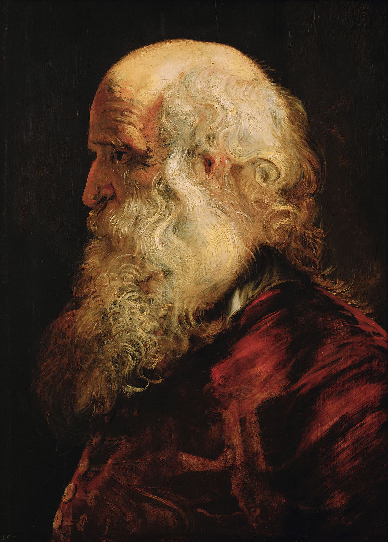 Studienkopf eines Greises, Peter Paul Rubens, 1608-1612