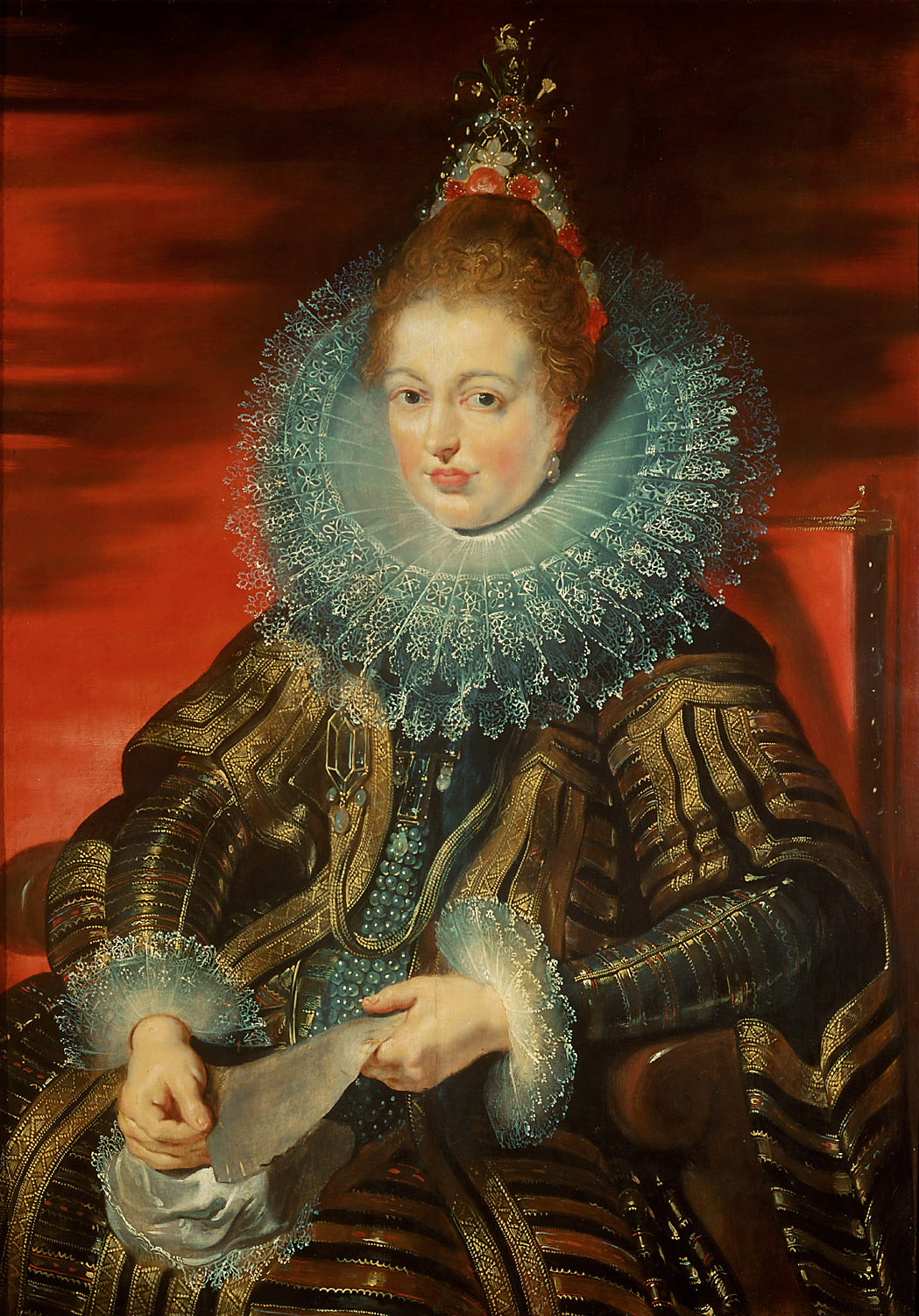 Infantin Isabella Klara Eugenia (1566-1633), Gemahlin von Albrecht VII., Jacob Jordaens, 1615-1620