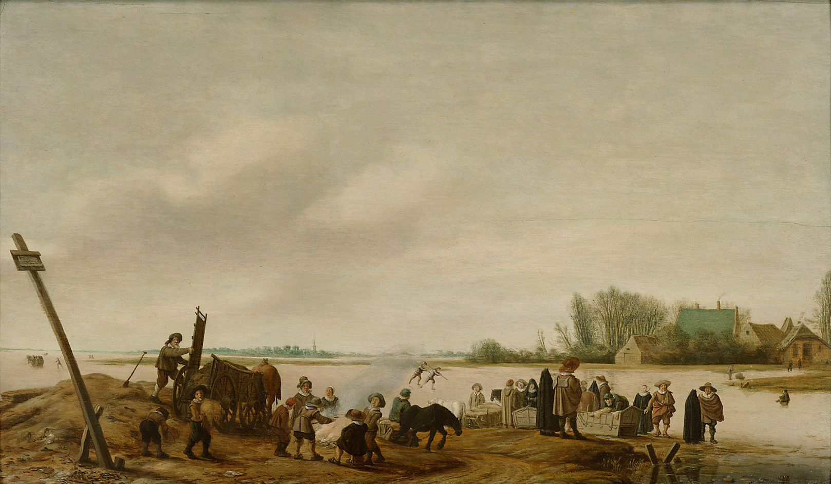 Winterlandschaft am Wasser, Salomon van Ruysdael, 1627