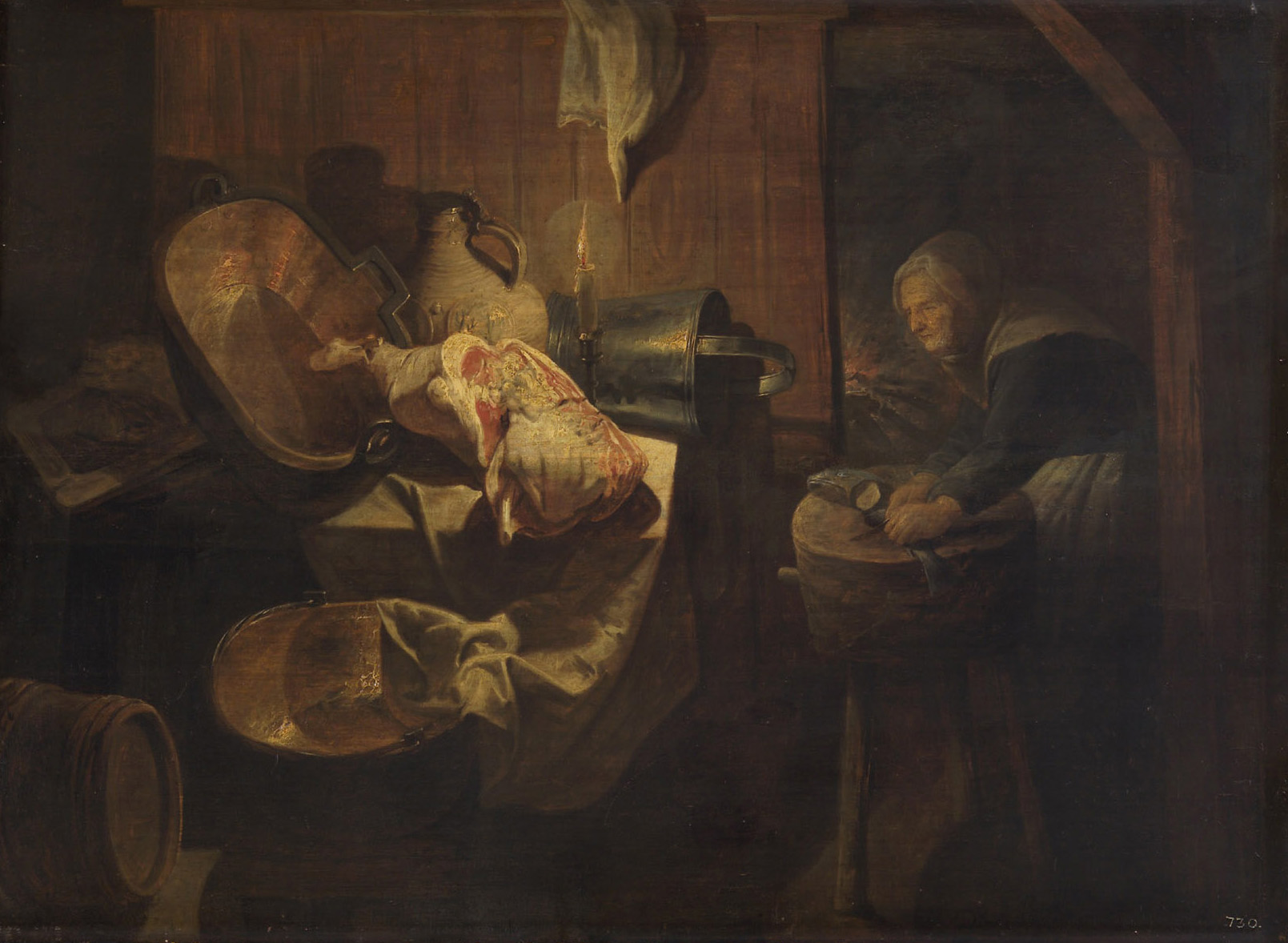 Alte Frau in der Speisekammer, David III. Ryckaert, 1647-1649