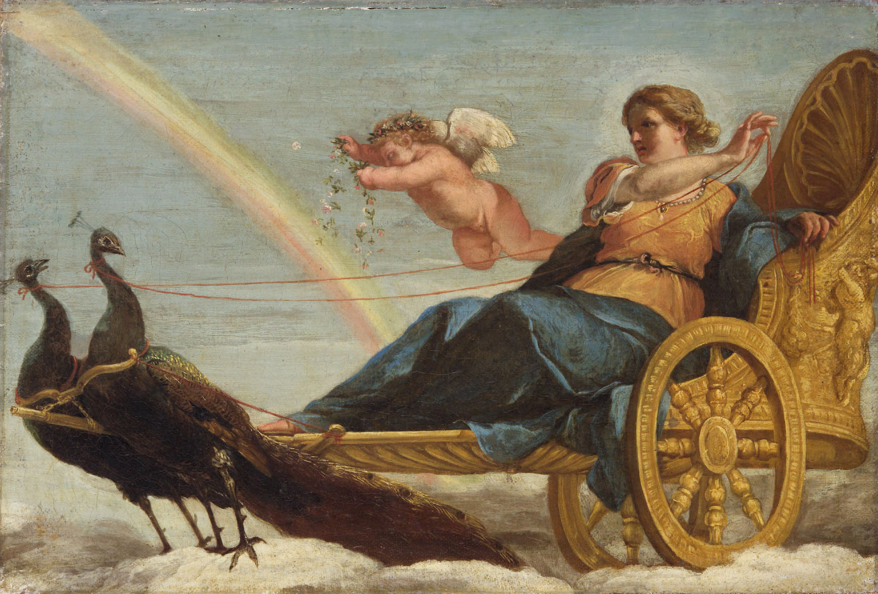 Juno auf dem Pfauenwagen, Andrea Sacchi, 1623-1627