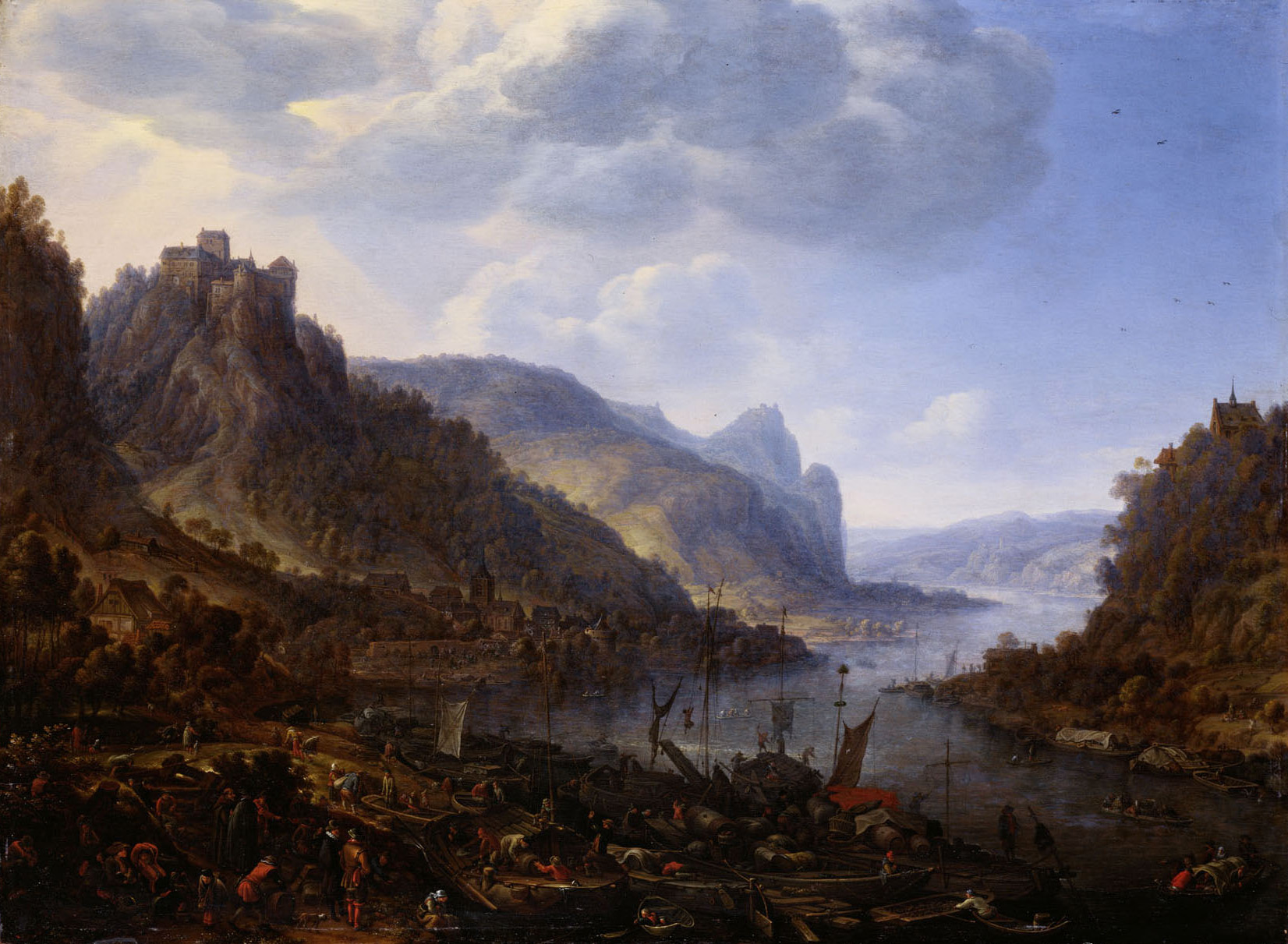 Kunsthistorisches Museum Rheinlandschaft mit Landungsplatz