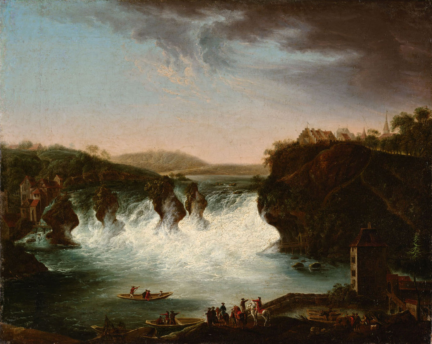 Joseph II. beim Rheinfall, Johann Jakob Schalch, 1777