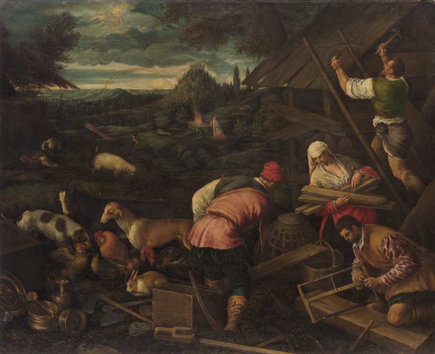 Nach der Sintflut, Leandro da Ponte gen. Leandro Bassano, 1588-1592