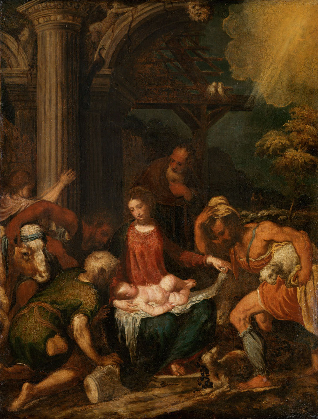 Anbetung der Hirten, Andrea Meldolla, gen. Schiavone, 1558-1562