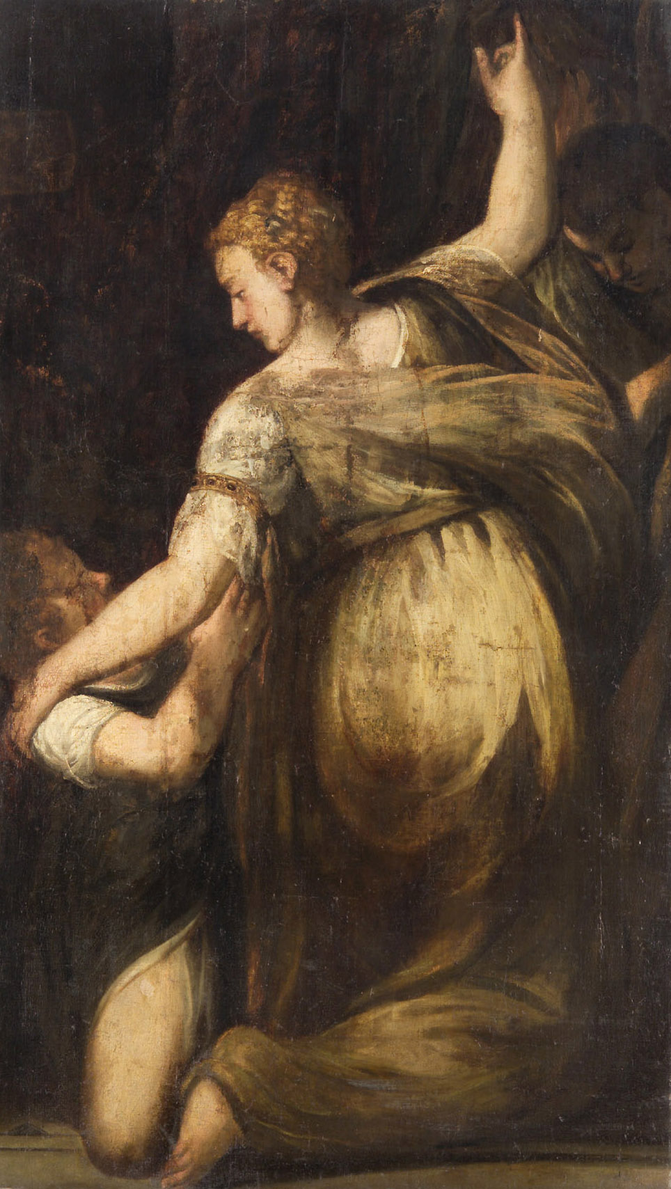 Knieende Frau mit Kind, Andrea Meldolla, gen. Schiavone, 1562