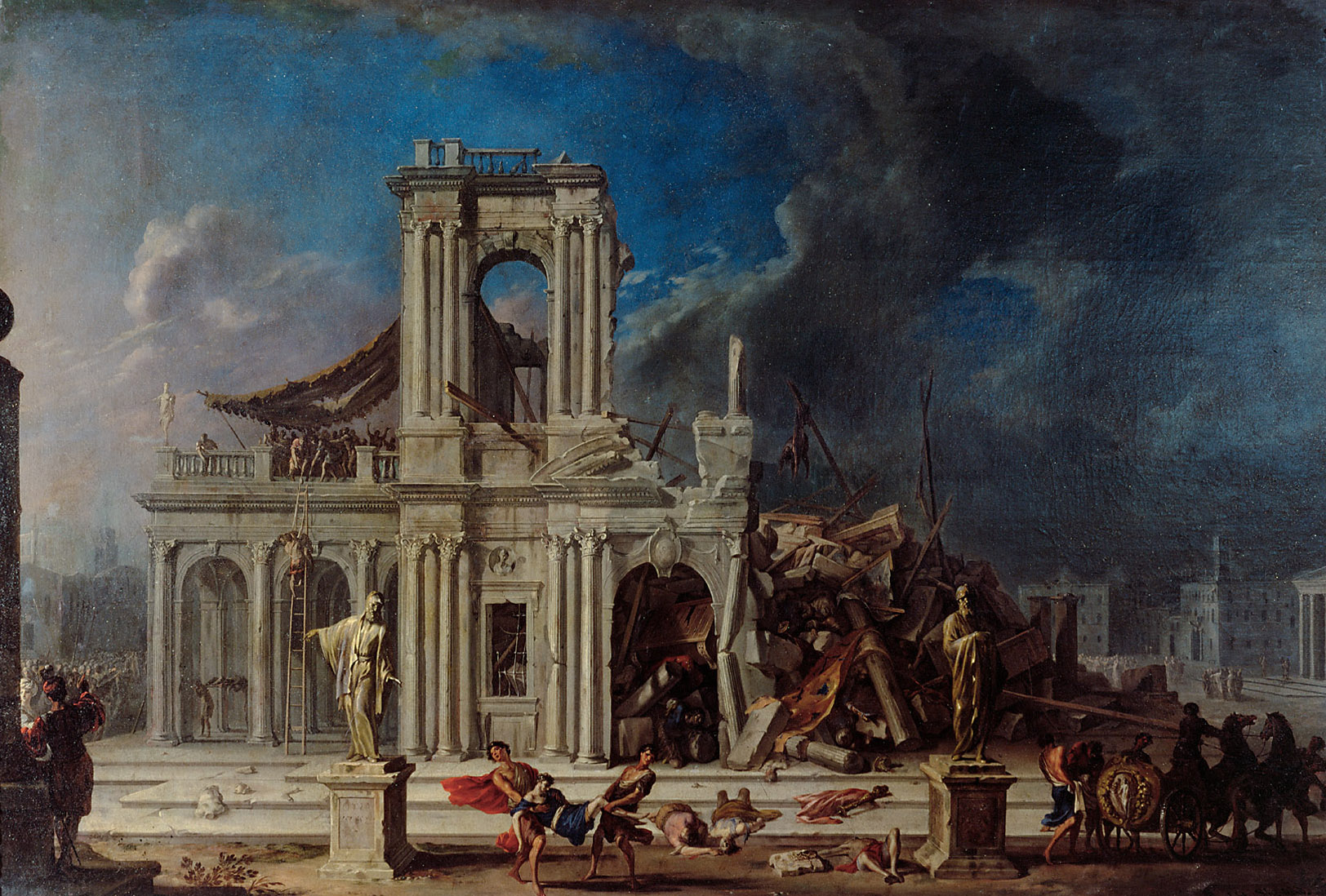 Simsons Rache an den Philistern, Johann Heinrich Schönfeld, 1633-1634