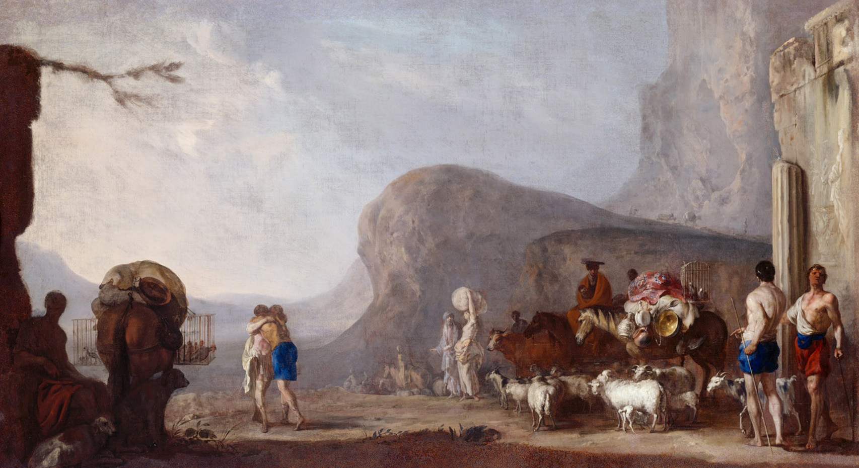 Versöhnung Jakobs mit Esau, Johann Heinrich Schönfeld, 1634-1635