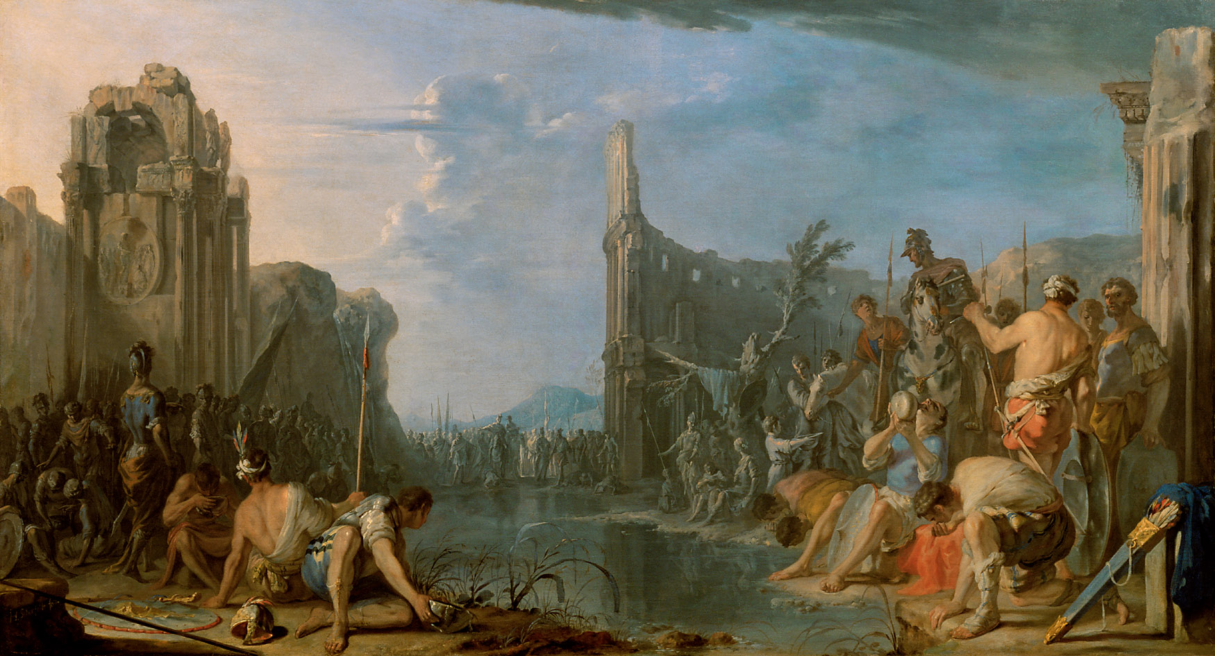 Gideon prüft sein Heer, Johann Heinrich Schönfeld, 1640-1642