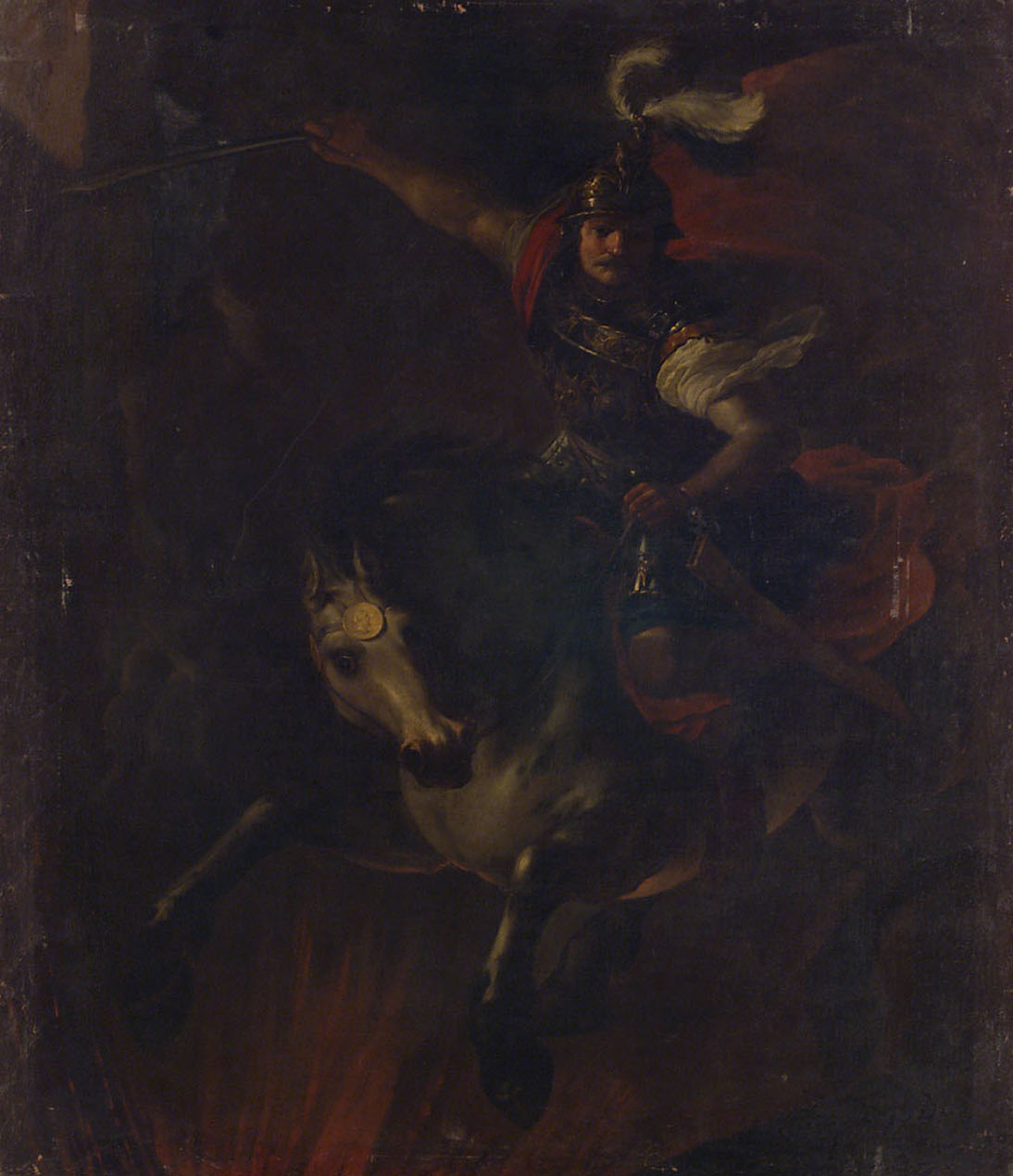 Opfertod des Marcus Curtius, Johann Heinrich Schönfeld, 1655