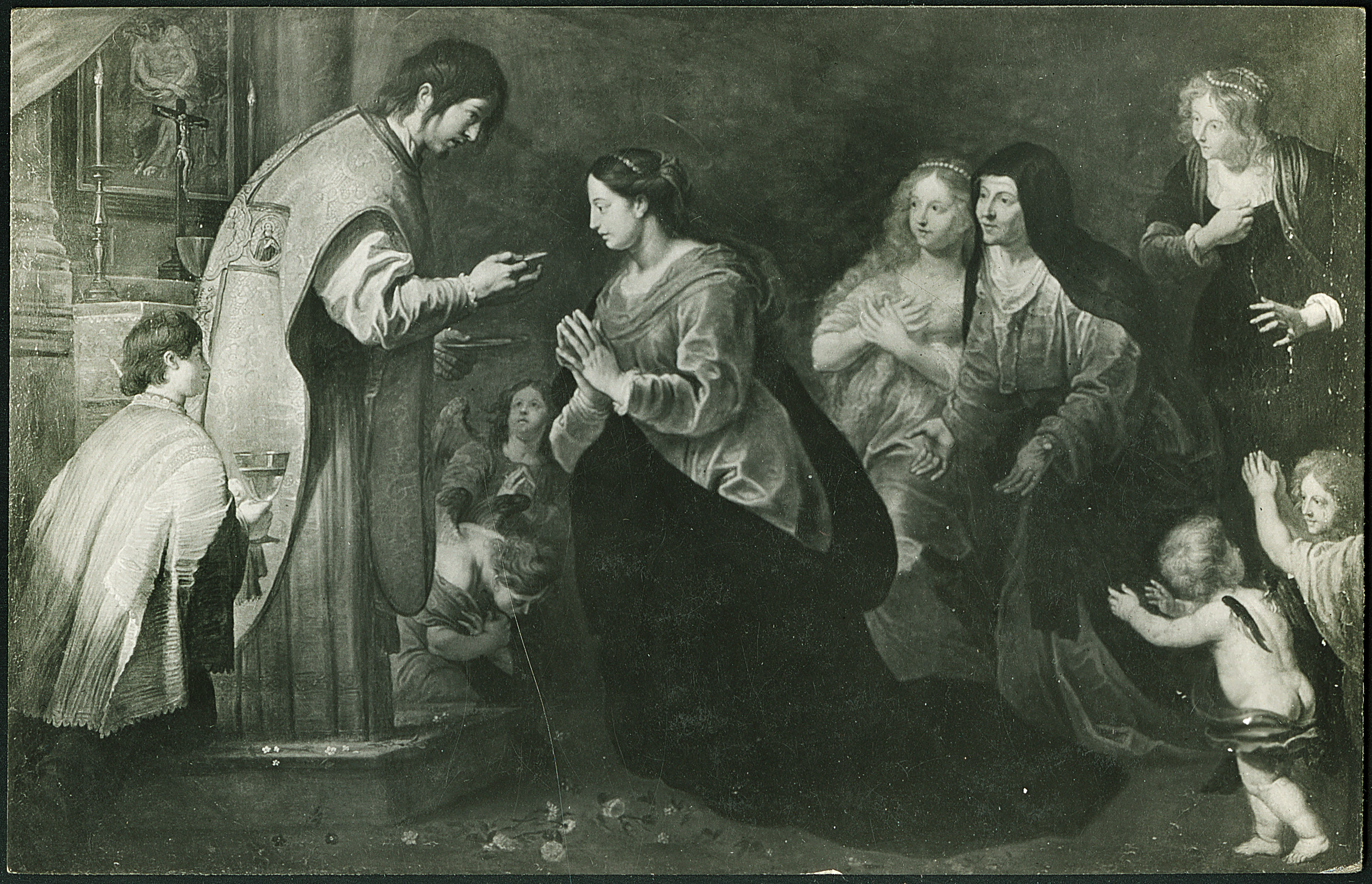 Der Evangelist Johannes spendet der Jungfrau Maria die letzte Kommunion, Gerard Seghers, 1630-1634