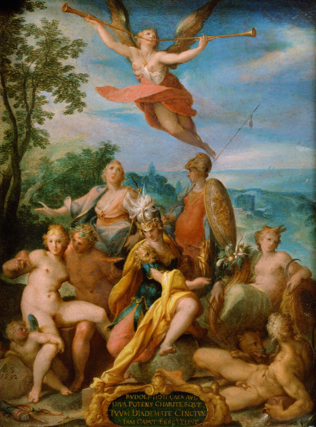 Allegorie auf Kaiser Rudolf II, Bartholomäus Spranger, 1592