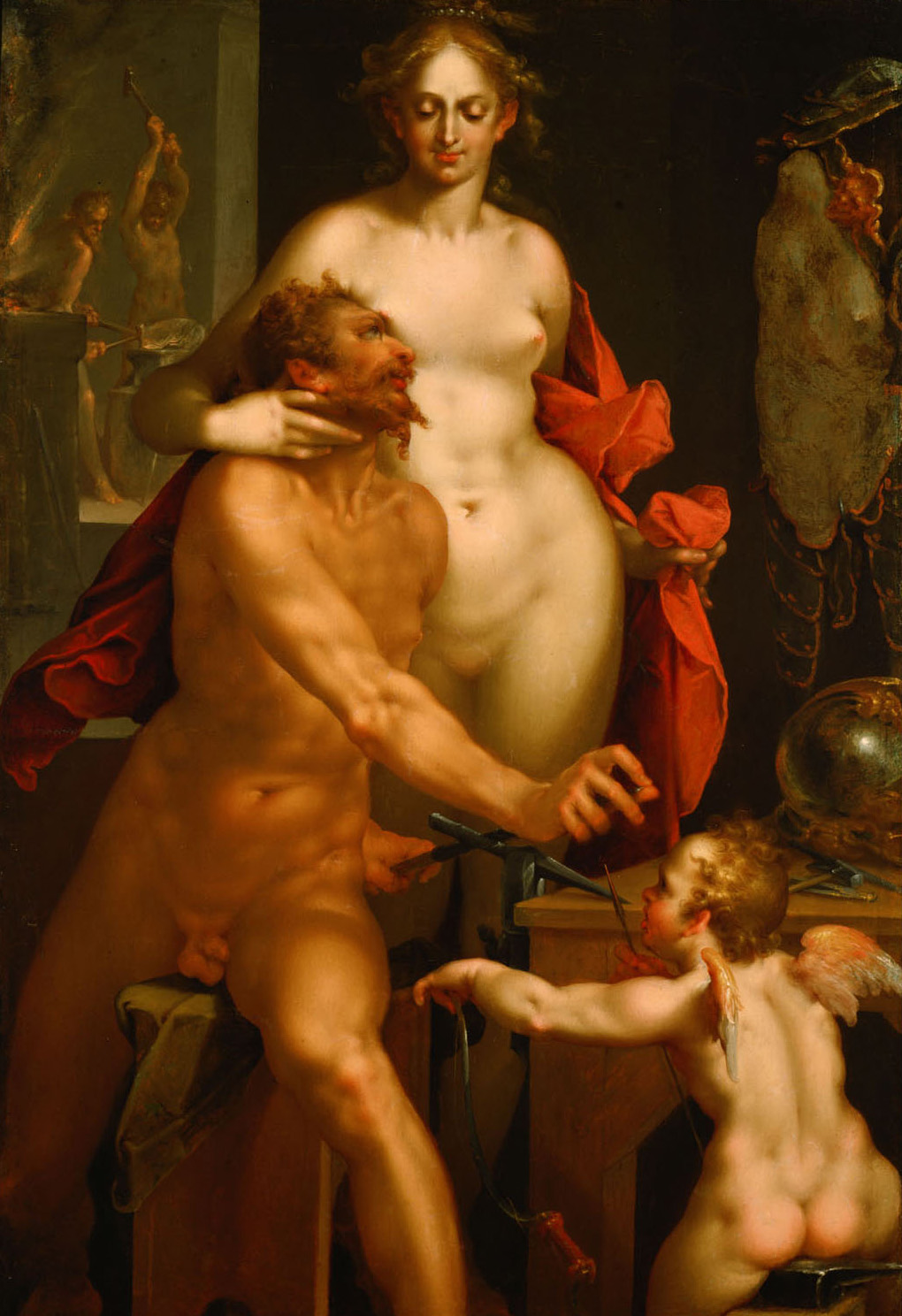 Venus in der Schmiede des Vulkan, Bartholomäus Spranger, 1608-1612