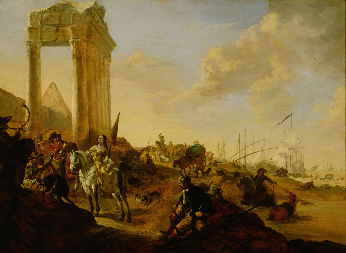 Italienische Seeküste, Dirck Stoop, 1650-1675