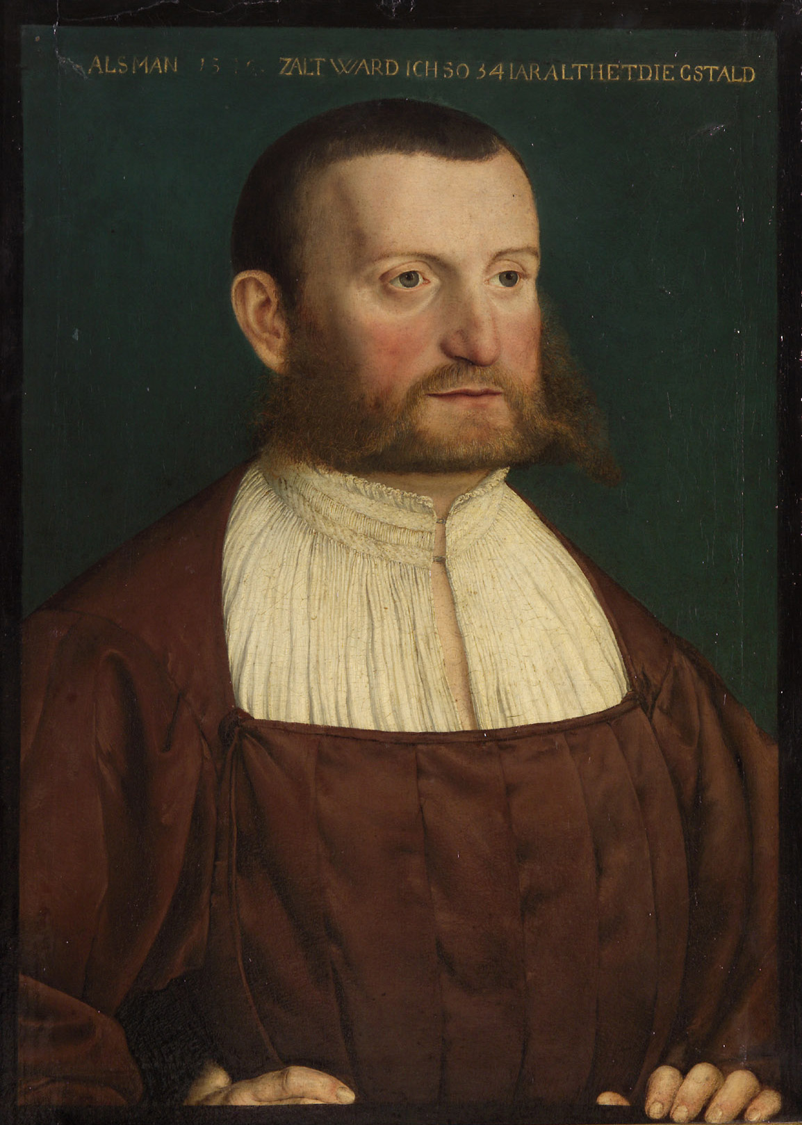 Bildnis eines bärtigen Mannes, Süddeutsch, 1546