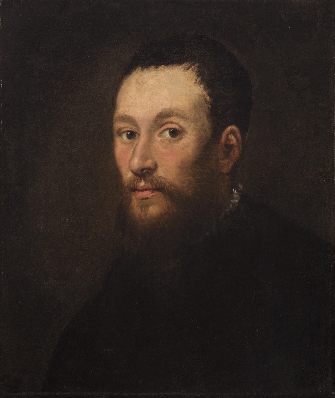 Bildnis eines jungen bärtigen Mannes, Jacopo Robusti, gen. Tintoretto, 1546-1548