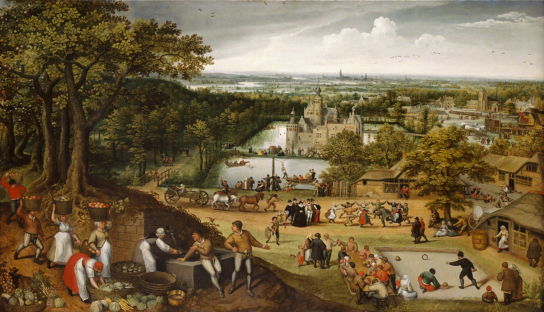 Herbstlandschaft (September), Lucas I. van Valckenborch, 1585