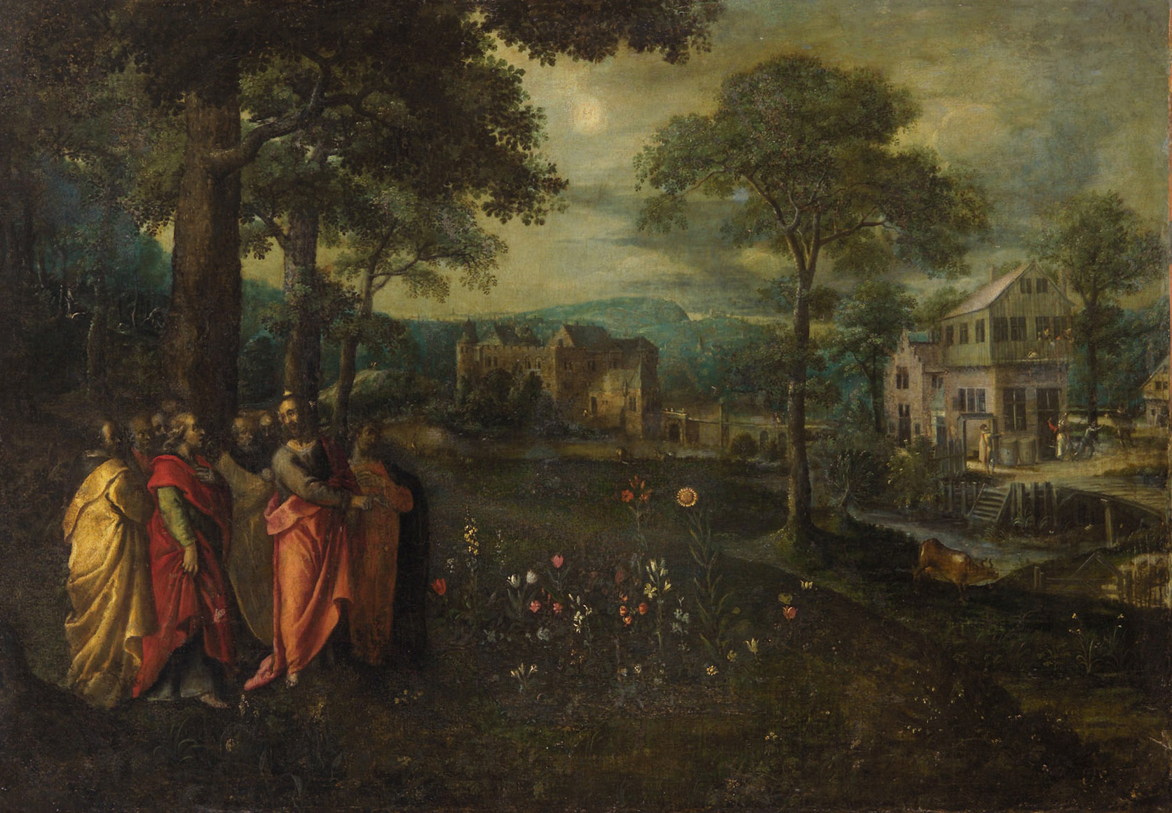 Gleichnis von der Lilie auf dem Feld (Mai), Marten I. van Valckenborch, 1580-1590
